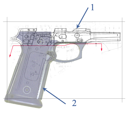 Beretta 92 hybrid frame modularity